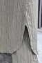 Women's Clothing Plus Size Buttoned Elastic Sleeve Seersucker Double Set - 8