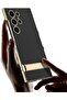 Premium leather Phone Case for Samsung S24 Plus S24 Ultra shockproof Cover adjustable holder (Black, S24 Ultra) - 3