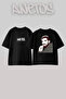 Drake_21 Design Printed Unisex Oversize Black Tshirt