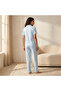 Printed Pyjama Set Polo T-shirt & Trousers - 4