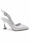 Women's Comfortable Heel Special Design Evening Dress Shoes with Stone Detail - 3