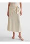 Trendlucky Linen Blend Skirt with Tie Waist - 2