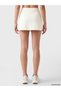 Alita City Farkıyla Koor Sport Ecru Plain Mini Women's Shorts Skirt - 4