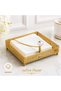 Elegant Mirrored Square Napkin Holder – Gold 18*18 cm Chrome Metal - 2
