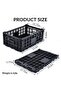 Foldable Plastic Storage Box, 52L – Set of 10 Sturdy Collapsible Crates (60x40x22cm) – Stackable Storage Bins for Office & Home – Versatile Use – 10-Piece Set, Black - 3