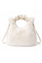Chic White Faux Fur Crossbody Bag – Luxury Plush Handbag for Women - 2