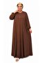 فستان بابانة نسائي كبير الحجم بأزرار - 4