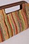 Heybes Women's Colorful Striped Straw Jute Clutch Handbag - 2