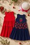Girl's Strawberry Printed 2-Piece Hat and Dress Set