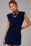 Women's Crew Neck Zero Sleeve Padded Mini Dress