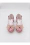 Girls' Pink Colorful Shiny Bows Comfortable Square-Heeled Stylish Dressy Shoes - 6