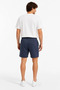 Men's 3 Thread Non-Iron Summer Shorts with Pockets, Elastic Laces, Regular Fit - Navy Blue - 3