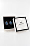 Güneş Tasarım Crystal-Looking Earrings - Special Day Accessory with Blue Stones - 2