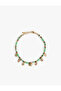 Stone Detailed Butterfly Chain Anklet - 2