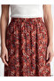 Original Elastic Waist Patterned Belmando Flared Skirt - 3