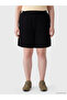 Two Mt Shop Quality Lcw Curve Black Plus Size Soft Touch Women's Shorts - 2