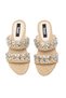 Women's Stone Embroidered Double Strap Round Toe Casual Luxury Slippers 4000 - 6