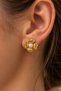 Pearl Detailed Flower Model Steel Women's Earrings - 3