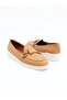 Women's Genuine Leather Ballerinas Tan - 3