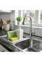 Liquid Soap Dispenser with Container, Kitchen Countertop Organizer with Hand Towel Hanger and Sponge Holder - 2