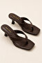 Flip-Flops with Heels, Brown - 2
