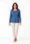 New Season Simple Pattern Round Neck Lycra Mother Combed Cotton Blouse 6484 - 2