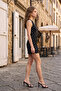 Women's Polka Dot Patterned Sleeveless Dress with Buckle Detail - 2