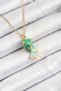 316L Steel Chain Green Fish Model Gold Color Women's Necklace