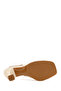 Women's Cream Thick Heeled Leather Sandals 26Pfd230518 - 6