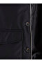 Black Loose Fit Shirt Collar Men's Coat - 7