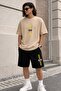 Oversize T-Shirt Black Shorts Set Casual Sports Combination Summer 2-Piece Set Never Give up Printed - 2