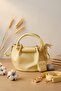 Terron Yellow Matte Leather Women's Shoulder Bag - 6