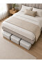 Storage Bag Set with Zipper, Quilt Blanket Clothing Storage Bag, Striped Under-Bed Closet Organizer, 3-Piece Set - 4