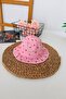 1-4 Years Old Heart Patterned Flounce Girls' Sun Hat - Pink - 5