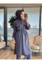 7513 Long Tunic Single Pocket Suit Gray
