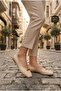 027-107 Satin Buckle Trok Patterned Comfortable Flexible Women's Ballerinas - 2