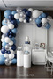 Sailor Birthday Balloon Set 20-Piece Blue Navy White Silver Confetti Party Decoration - 2