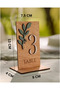 Wooden Flower Detailed Table Numberer - 3
