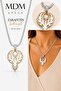 Steel Necklace with Zircon Stone and Phoenix Figure – Waterway Chain Silver & Gold