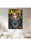 Alien Vintage Comic Wall Covering Wall Tapestry First Quality Satin Fabric Poster - 2