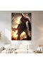 God of War Kratos Wall Covering Wall Tapestry First Quality Satin Fabric Poster - 2