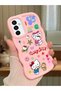 Samsung Galaxy M23 Compatible Case Camera Protector Pink Silicone Couple Phone Case Kitty Pattern