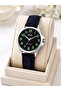 Women's Wristwatch Silver Color Case Black Leather Strap Casual and Stylish Combination Gift Boxed