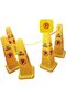No Parking Cone | Yellow No Parking Sign with 4 Sides View | Easily Noticable No Parking Sign 68x28x28 cm - 6