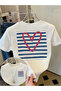 Heart Printed Unisex Oversize T-Shirt