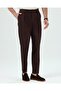 Slim Fit Double Leg Pleated Trousers Brown T20130-03