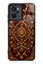 Casper M45 Burgundy Glossy Phone Case with Ottoman Gold Design