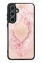 Samsung A35 Glossy Phone Case with Blush Ottoman Rose Design