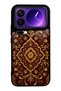 Xiaomi 17 Pro Max Burgundy Glossy Phone Case with Ottoman Gold Design