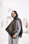 Petra Nazende Patterned Shawl - Smoked Green